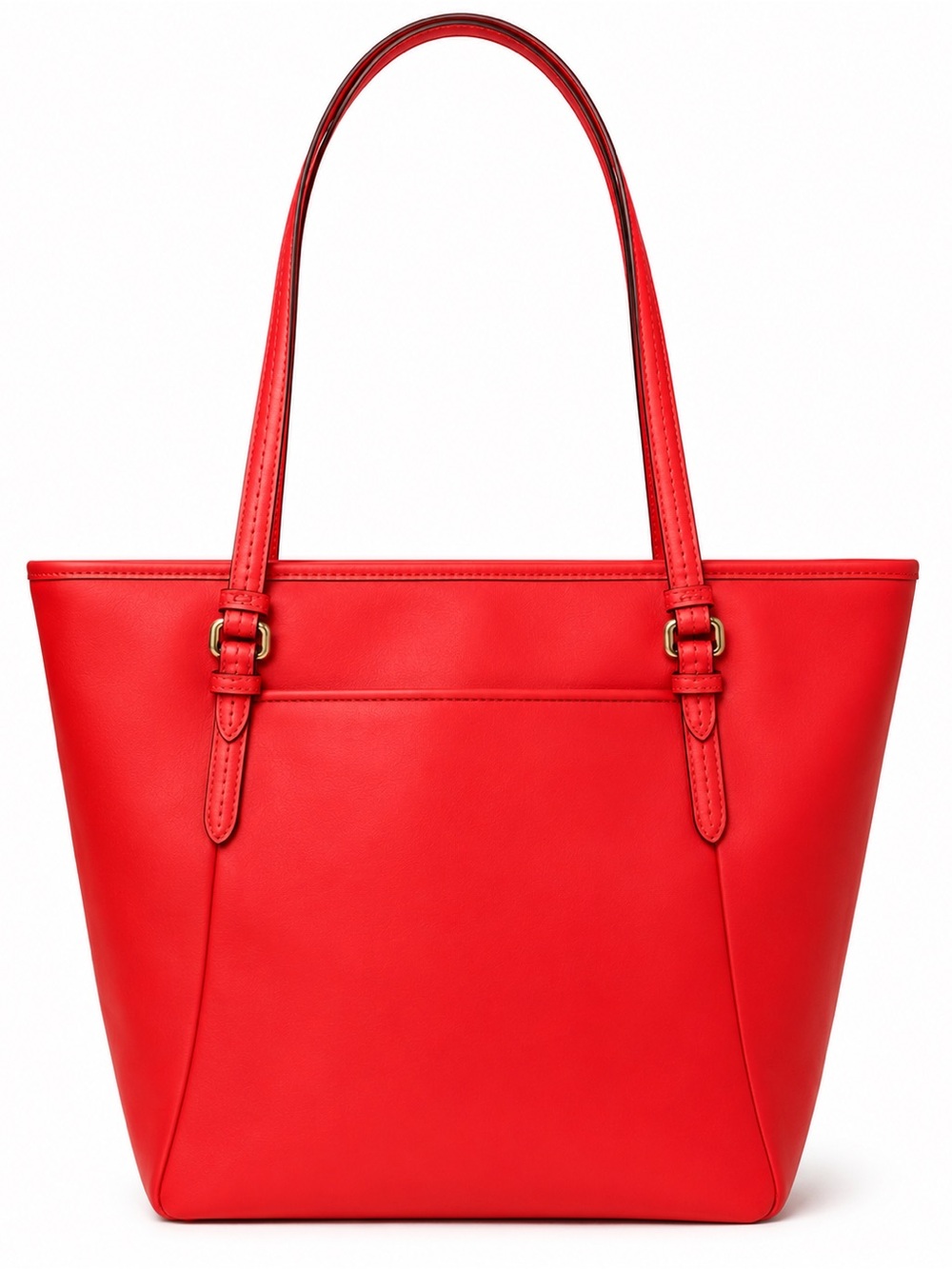 Coach Peyton Handbag F27349 Red Crossgrain Leather Zip Top Work Tote Bag Coral - Picture 2 of 11